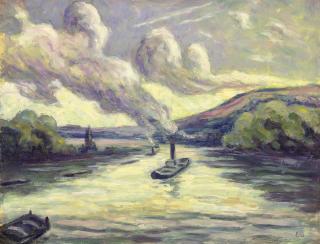 Maximilien Luce - Le Tournant De La Seine À Rolleboise