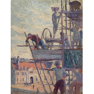 Maximilien Luce - L\'Échafaudage, Étude