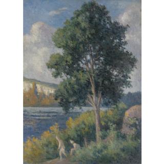 Maximilien Luce - Les Baigneuses Dans Un Paysage