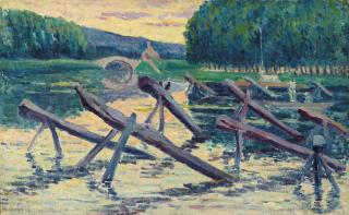 Maximilien Luce - Les chevalets sur la Cure