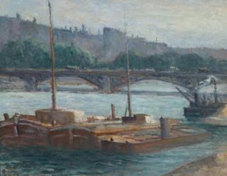 Maximilien Luce - Les Péniches Sur La Seine