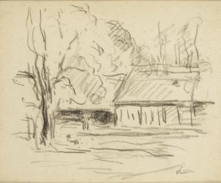 Maximilien Luce - Maison entourée d\'arbres