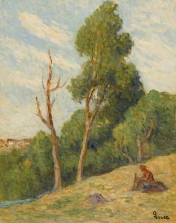 Maximilien Luce - Moulineux, Bergère Et Son Chien