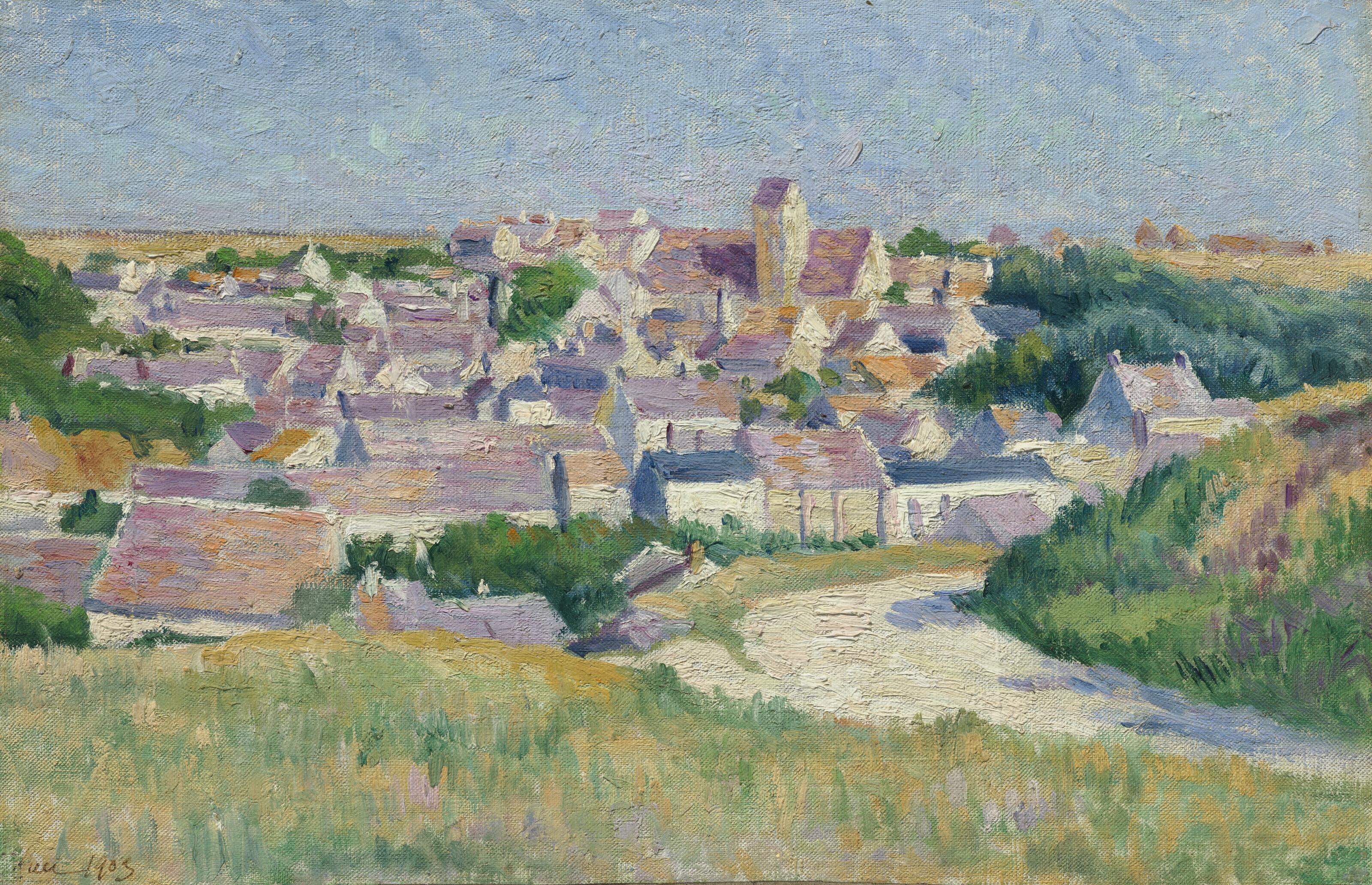 Maximilien Luce - Moulineux, l’entrée du village