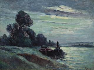 Maximilien Luce - Péniches sur la Seine