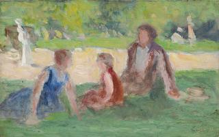 Maximilien Luce - Personnages dans l\'herbe