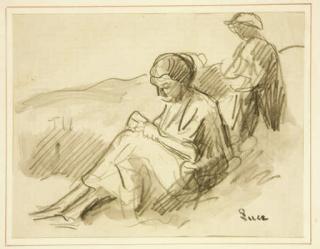 Maximilien Luce - Personnages dans un paysage