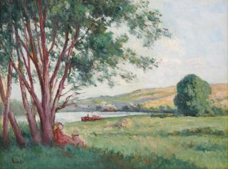 Maximilien Luce - Repos au bord de la Seine