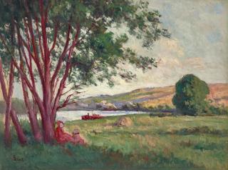 Maximilien Luce - Repos au bord de la Seine