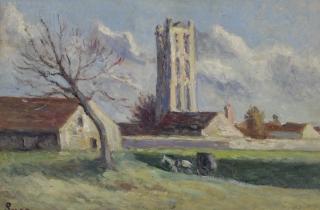 Maximilien Luce - Rolleboise, Enfants Au Bord De L\'Eau; Saint Omer, La Tour: Two Works