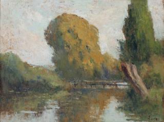 Maximilien Luce - Rolleboise, la passerelle d\'Herville