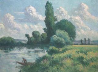 Maximilien Luce - Rolleboise, le petit bras de la Seine