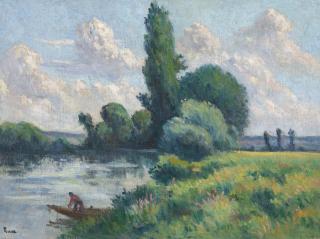 Maximilien Luce - Rolleboise, Le petit bras de Seine