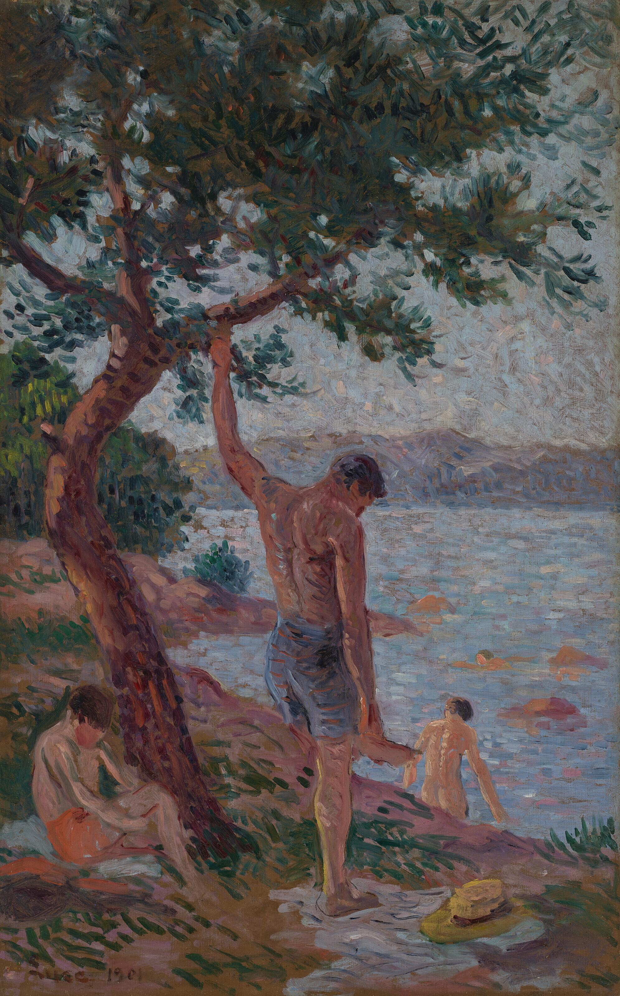 Maximilien Luce - Saint-Tropez, baigneurs sous la pinède