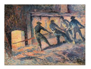 Maximilien Luce - Un Four À Briques, Le Rabotage