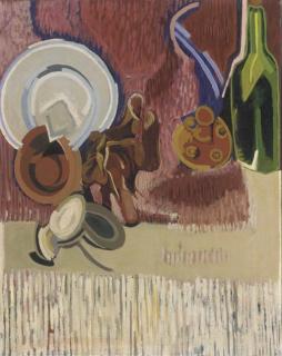 May Guinness - Still life with green bottle