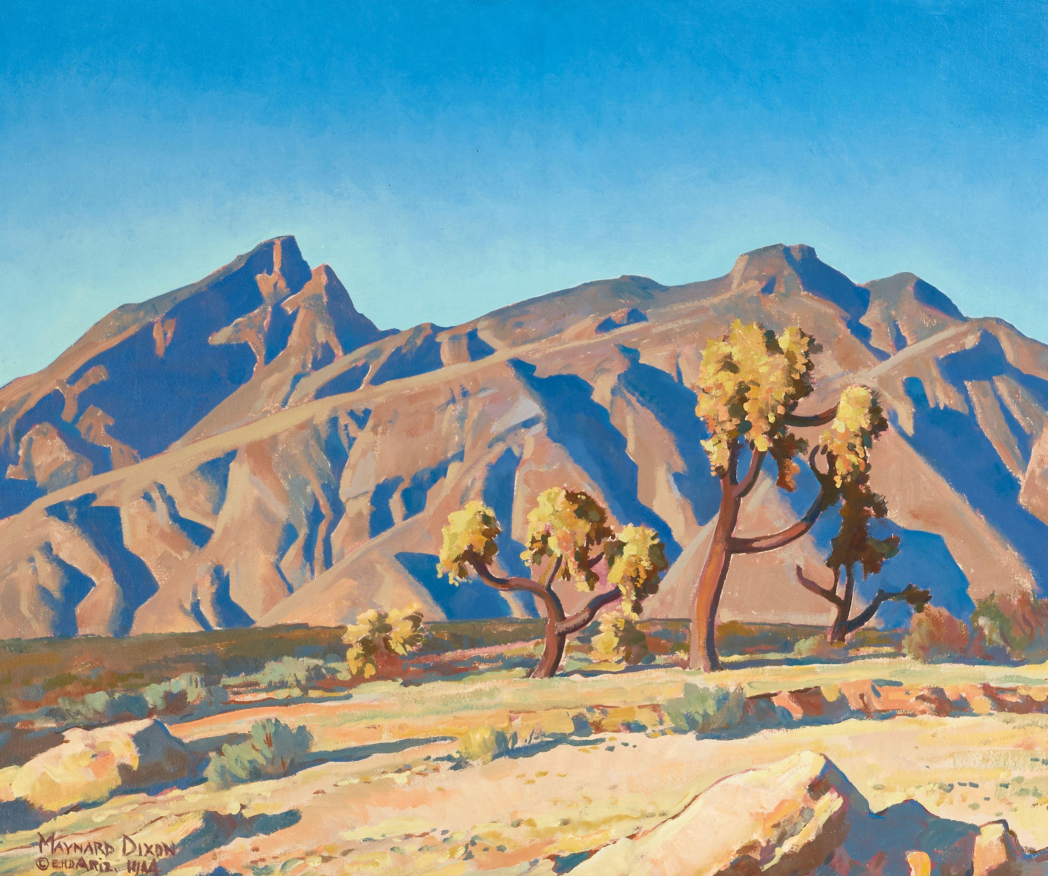 Maynard Dixon - Chollas Against the Mountains 25 x 30 in. framed 31 x 36 in.