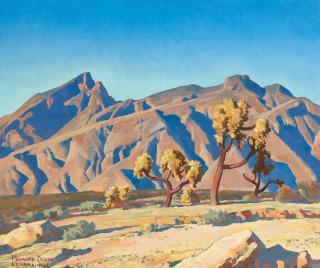 Maynard Dixon - Chollas Against the Mountains 25 x 30 in. framed 31 x 36 in.