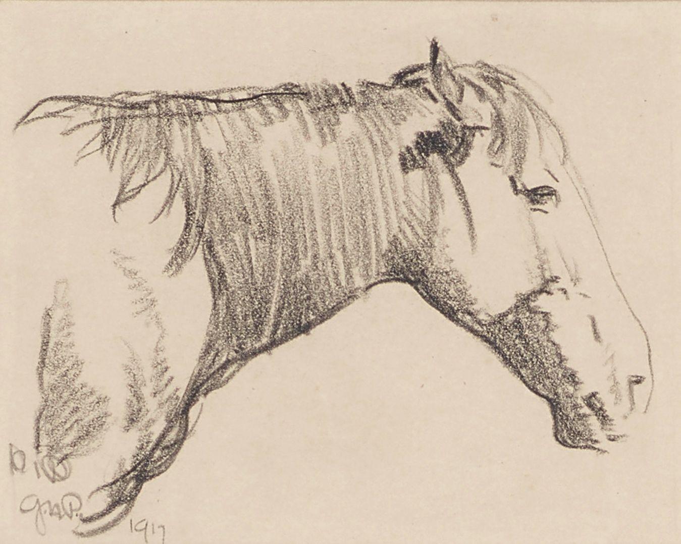 Maynard Dixon - Horse\'s Head, Glacier National Park, Montana