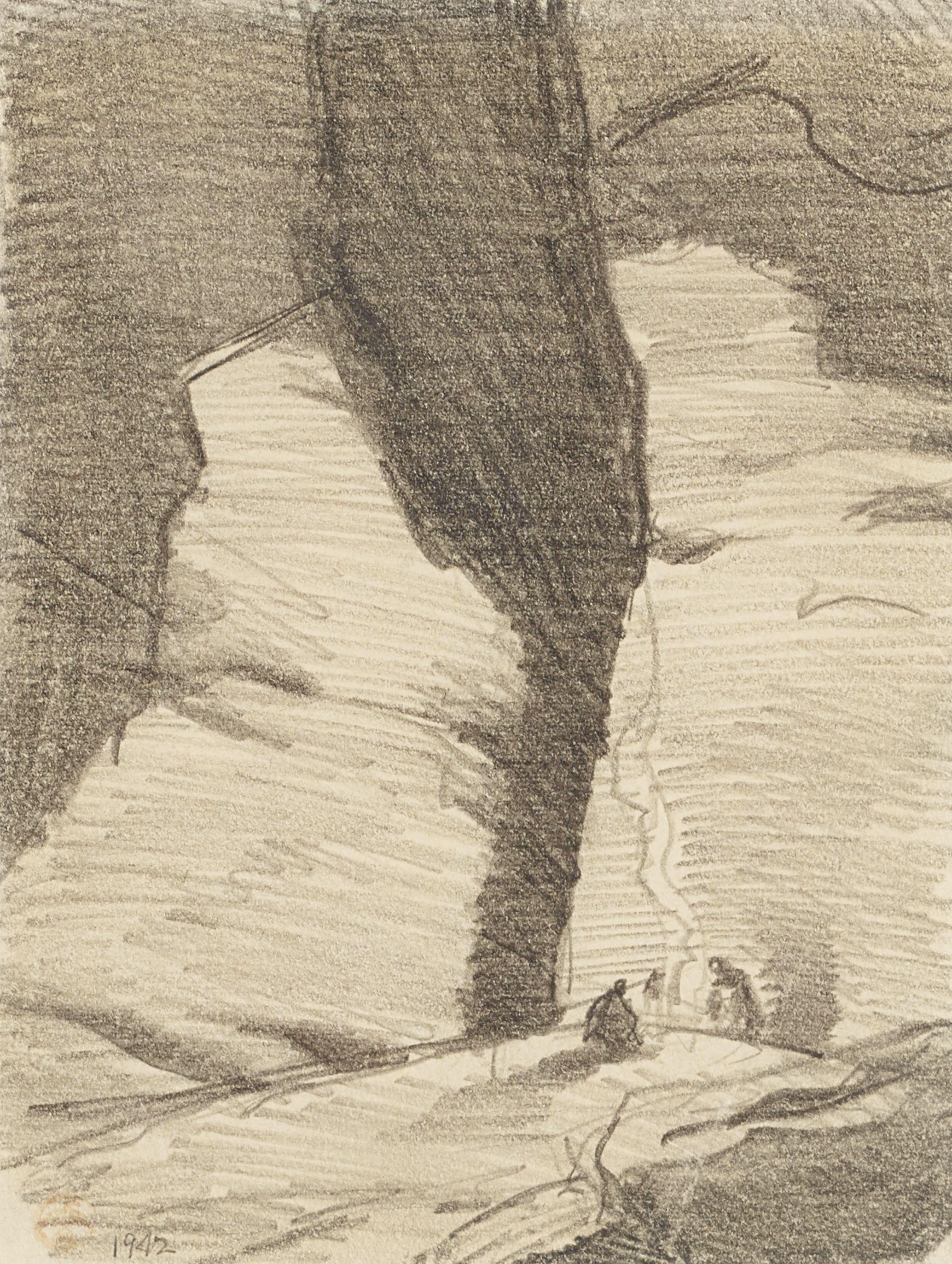 Maynard Dixon - Navajos in a Canyon