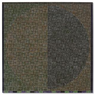 Mcarthur Binion - Dna: Black Painting: Iii