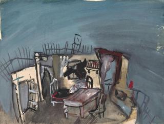 Meer M. Akselrod - A stage design for play Schwester (\'Sisters\'), 1937 28.5 x 38cm (11 1/4 x 14 7/8in).