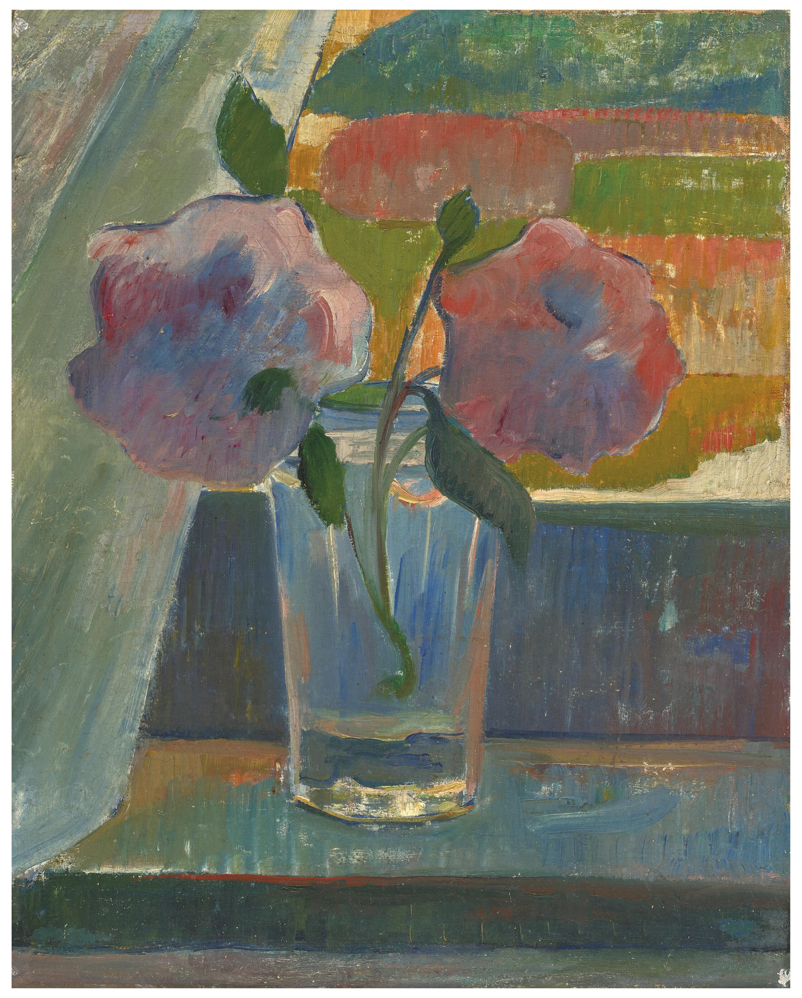 Meijer de Haan - Nature morte, fleurs dans un verre