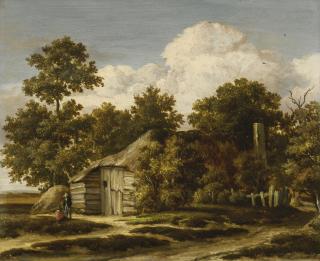 Meindert Hobbema - A Cottage At The Edge Of A Wood