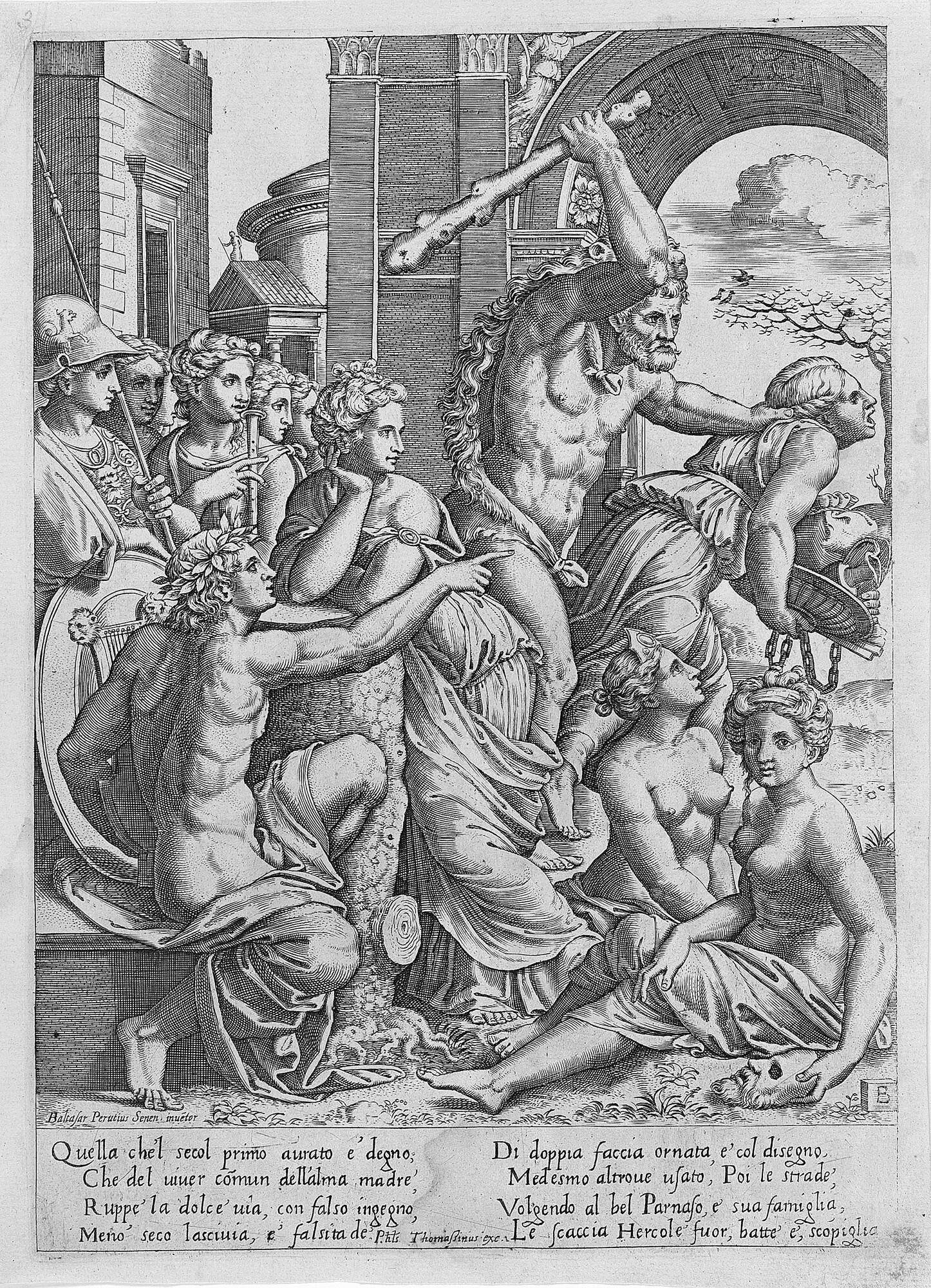 Meister B Mit Dem Würfel - 2 Bll.: Mythologische Szenen.