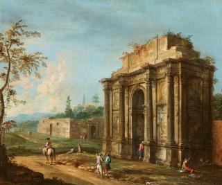 Meister der Langmatt Foundation - Zwei Architektur-Capricci