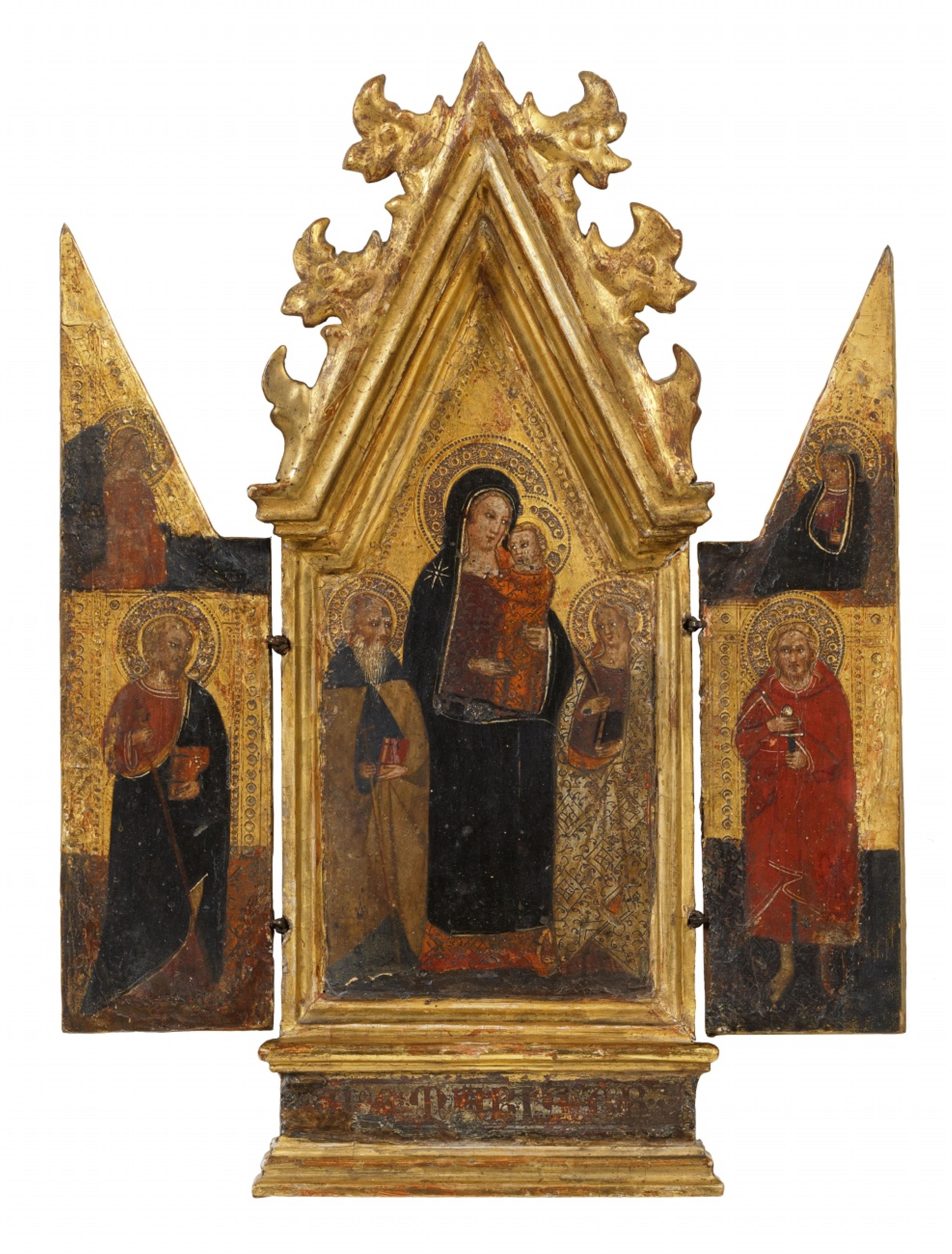 Meister der Madonna Lazzaroni - Klappaltar mit Muttergottes