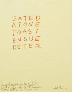 Mel Bochner - A Word Square For Jenny Licht