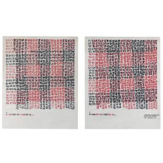 Mel Bochner - Counting Alternatives (A+B) Two Sheets
