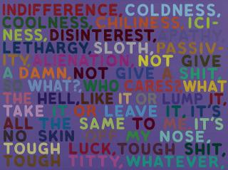 Mel Bochner - Indifference
