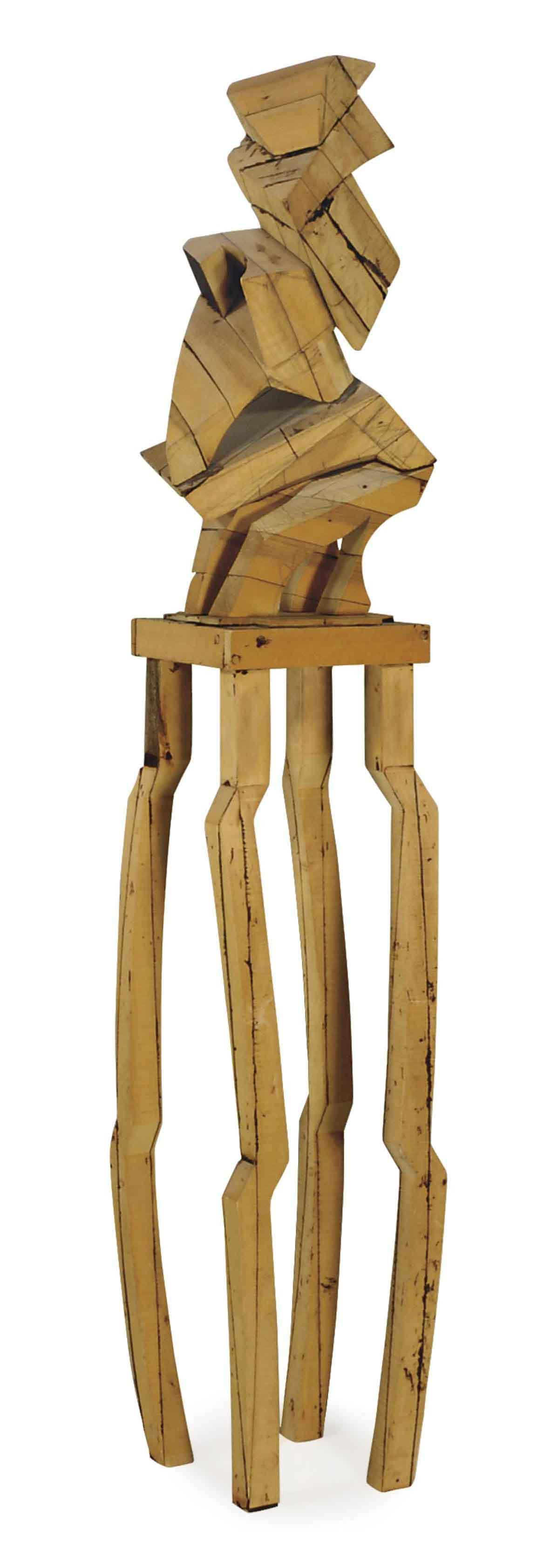 Mel Kendrick - Stacked Poplar with Base