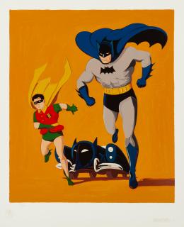 Mel Ramos - Batman, Robin and Batmobile