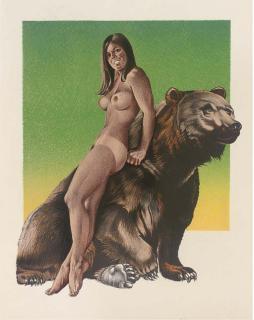 Mel Ramos - Girl on a bear