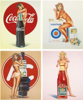 Mel Ramos - Lola Cola; Tobacco Red; A. C. Annie; And Tomato Catsup