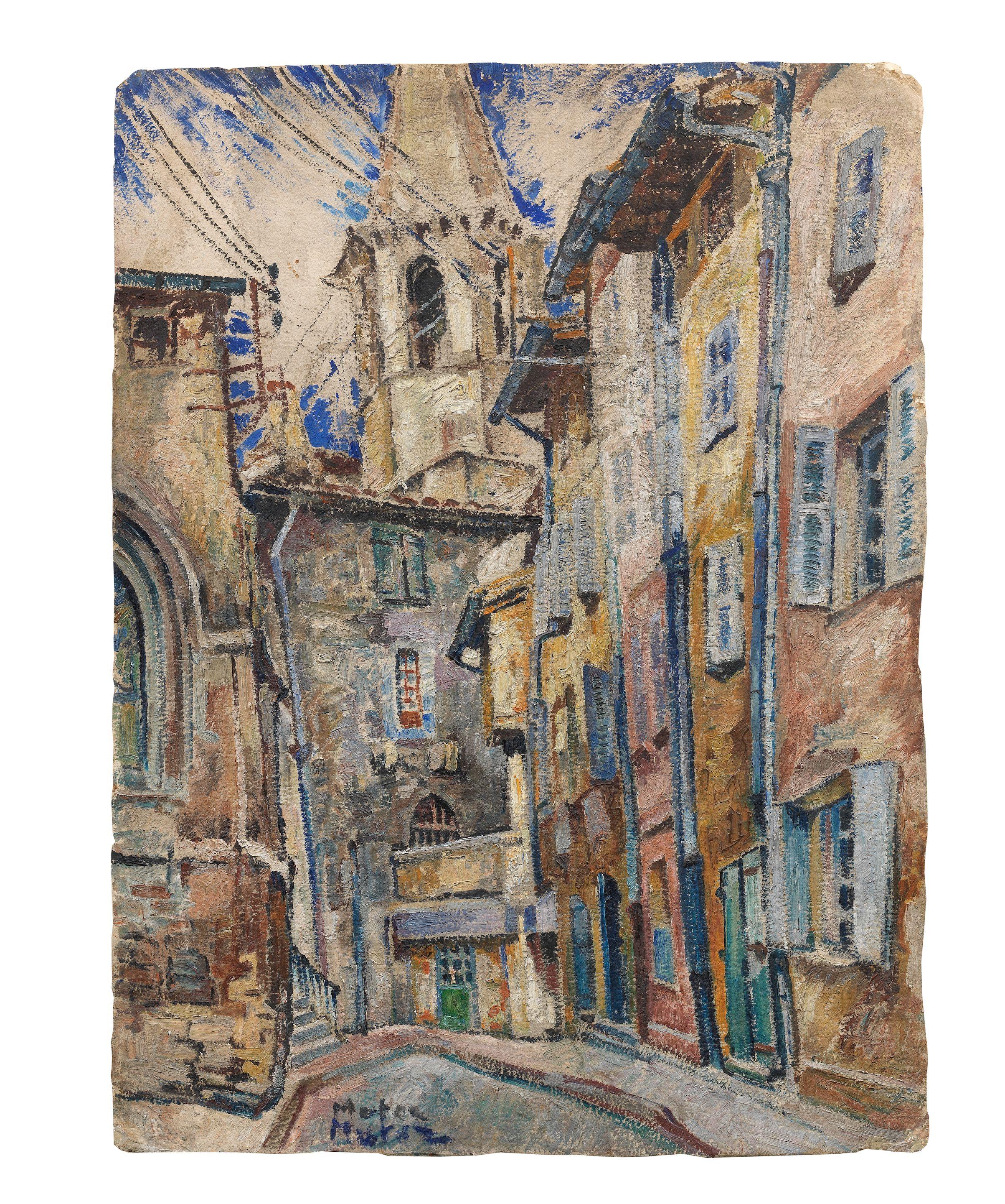 Mela Muter - Rue avec clocher d\'église