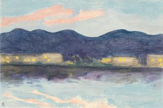 Melchior Lechter - Landschaft am Genfer See