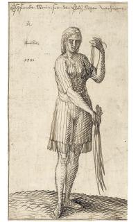 Melchior Lorch - A Nigerian woman holding reeds