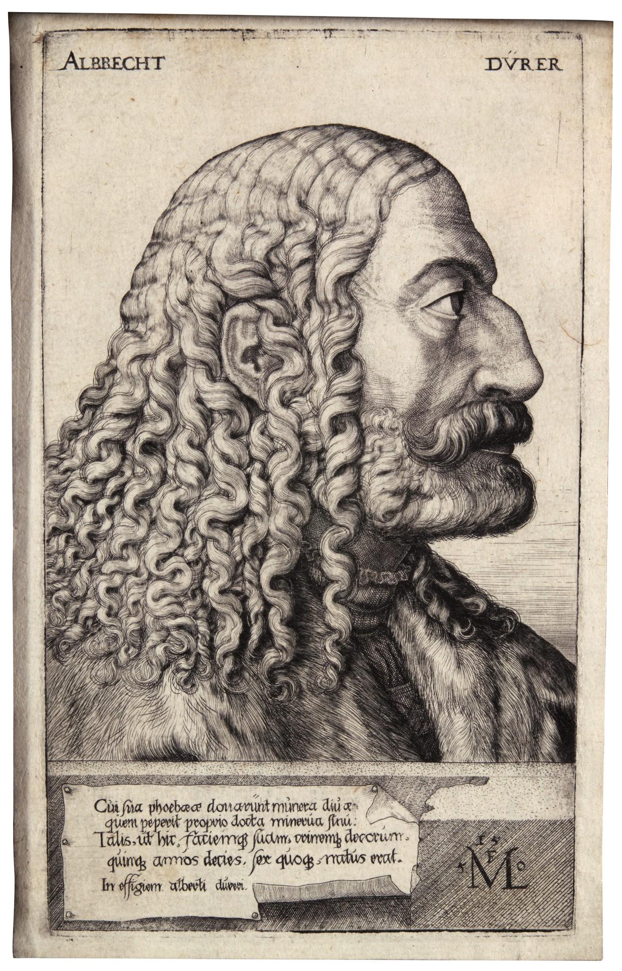 Melchior Lorck - Portrait of Albrecht Dürer (Hollstein 21)