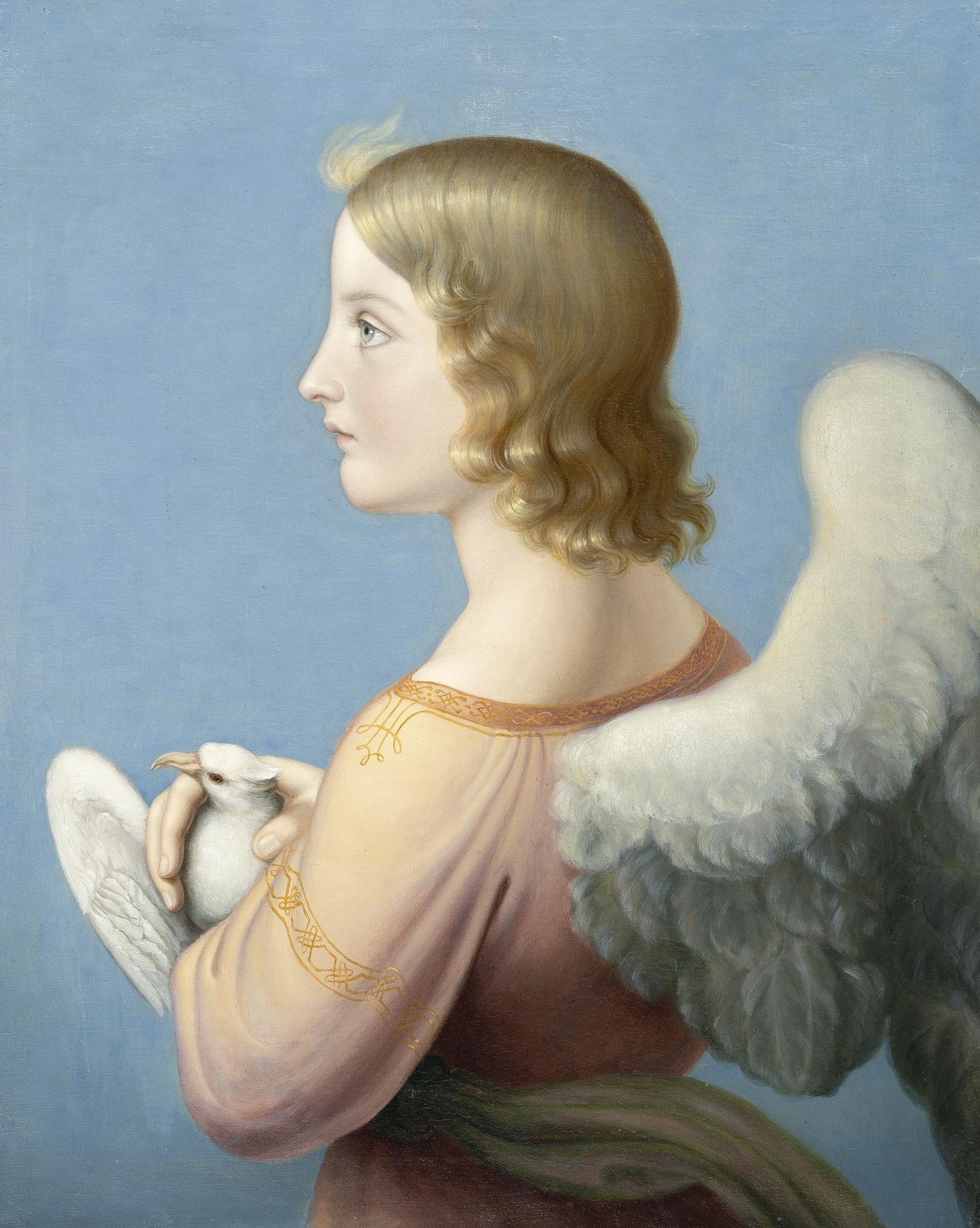 Melchior Paul von Deschwanden - Engel mit weißer Taube