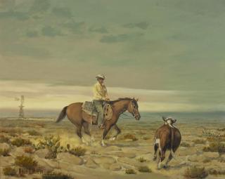 Melvin Warren - Cowboy and steer