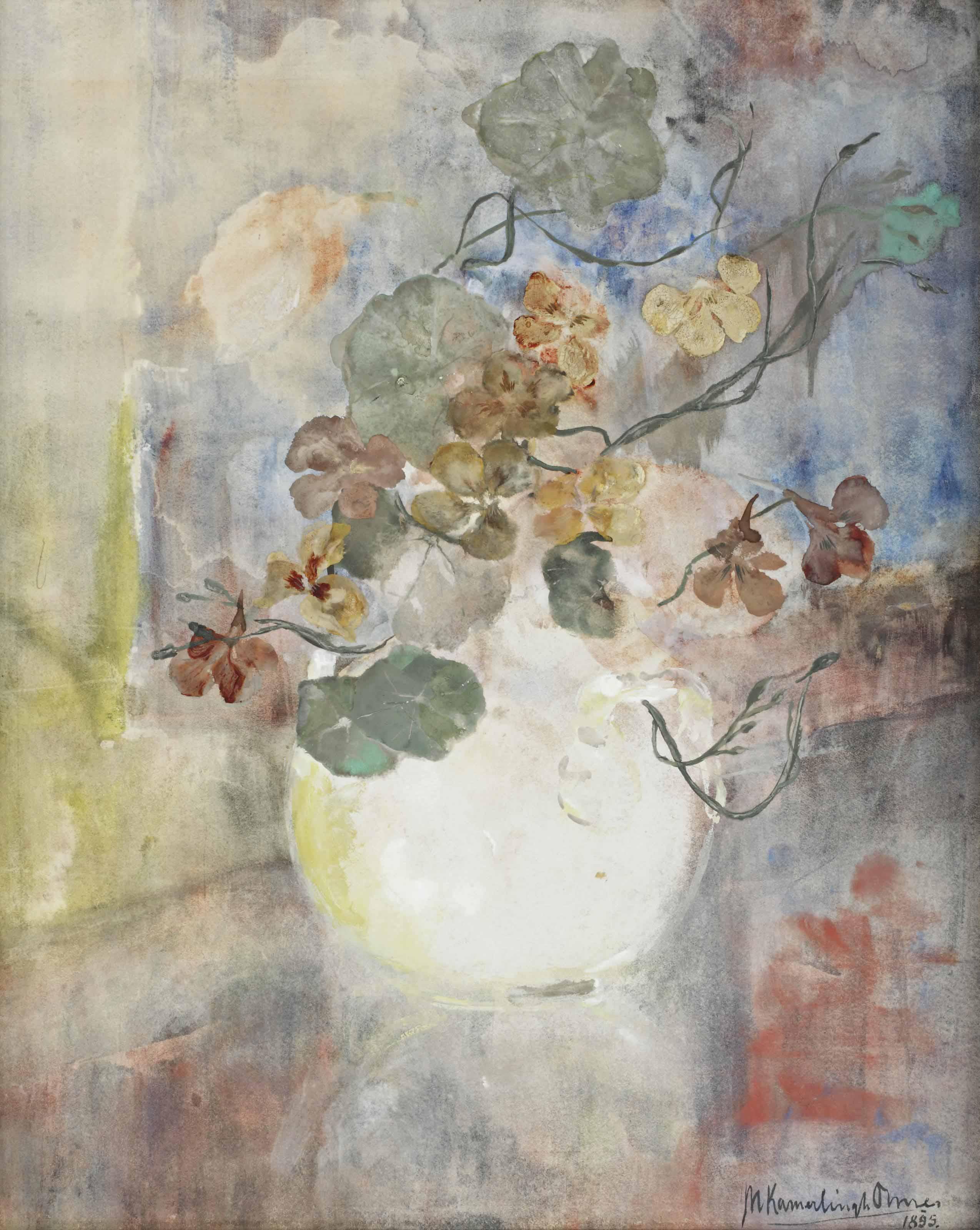 Menso Kamerlingh Onnes - An East Indian cress in a white vase