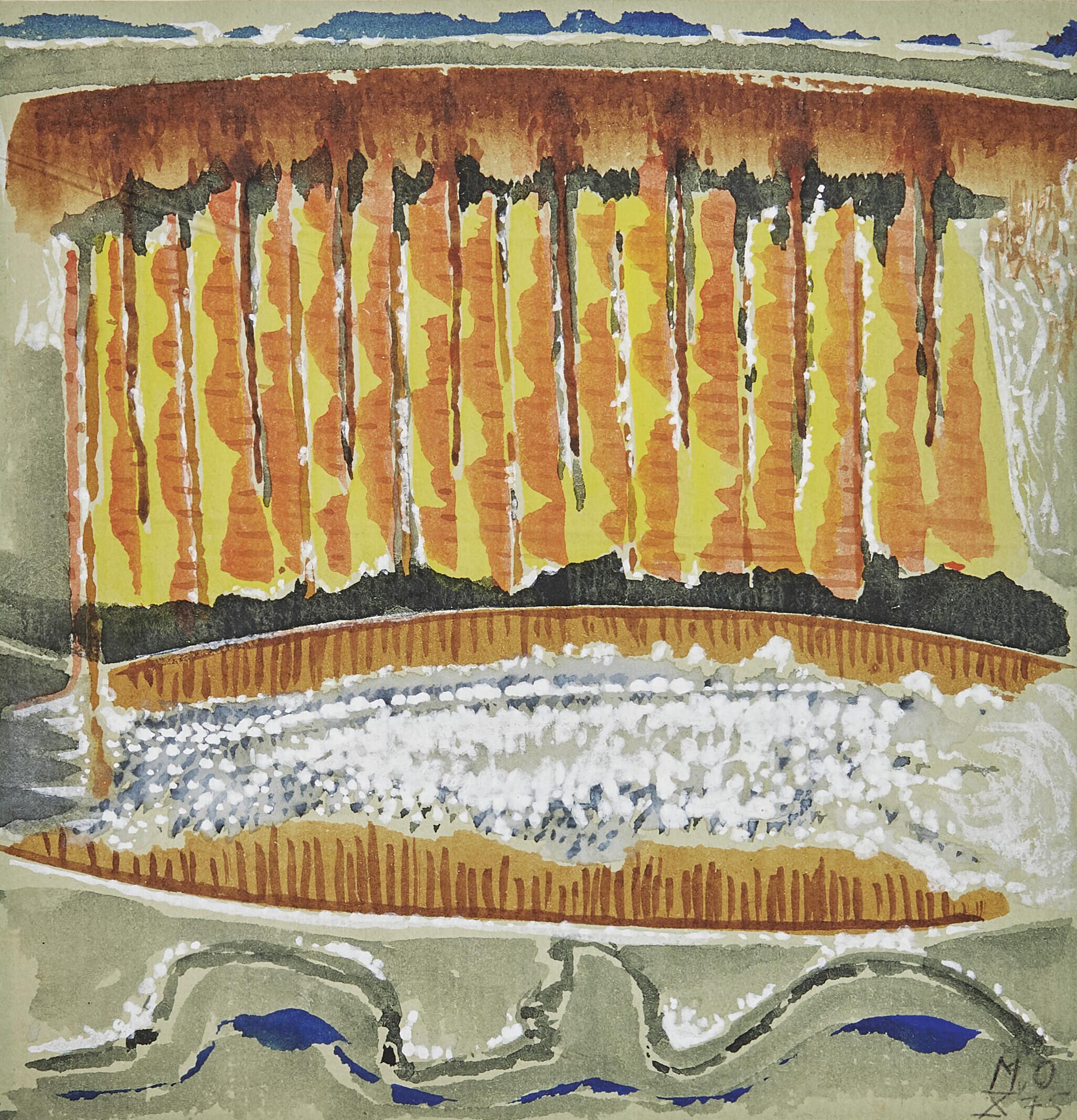 Meret Oppenheim - Agate (top, green and yellow with reddish edge)