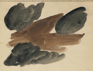 Meret Oppenheim - Blume (Braun-Schwarz), 1958