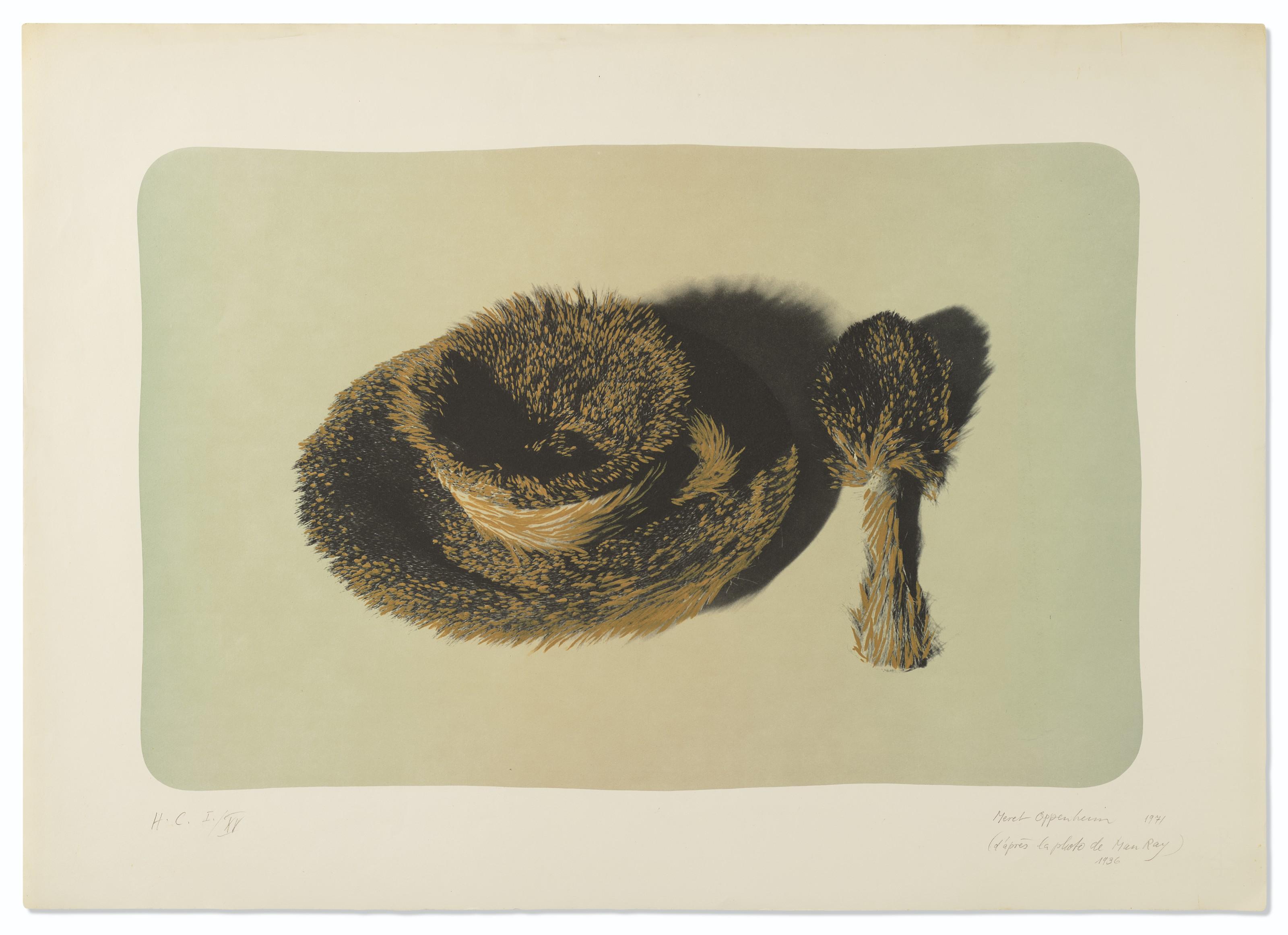 Meret Oppenheim - Pelztasse (fond bleu)