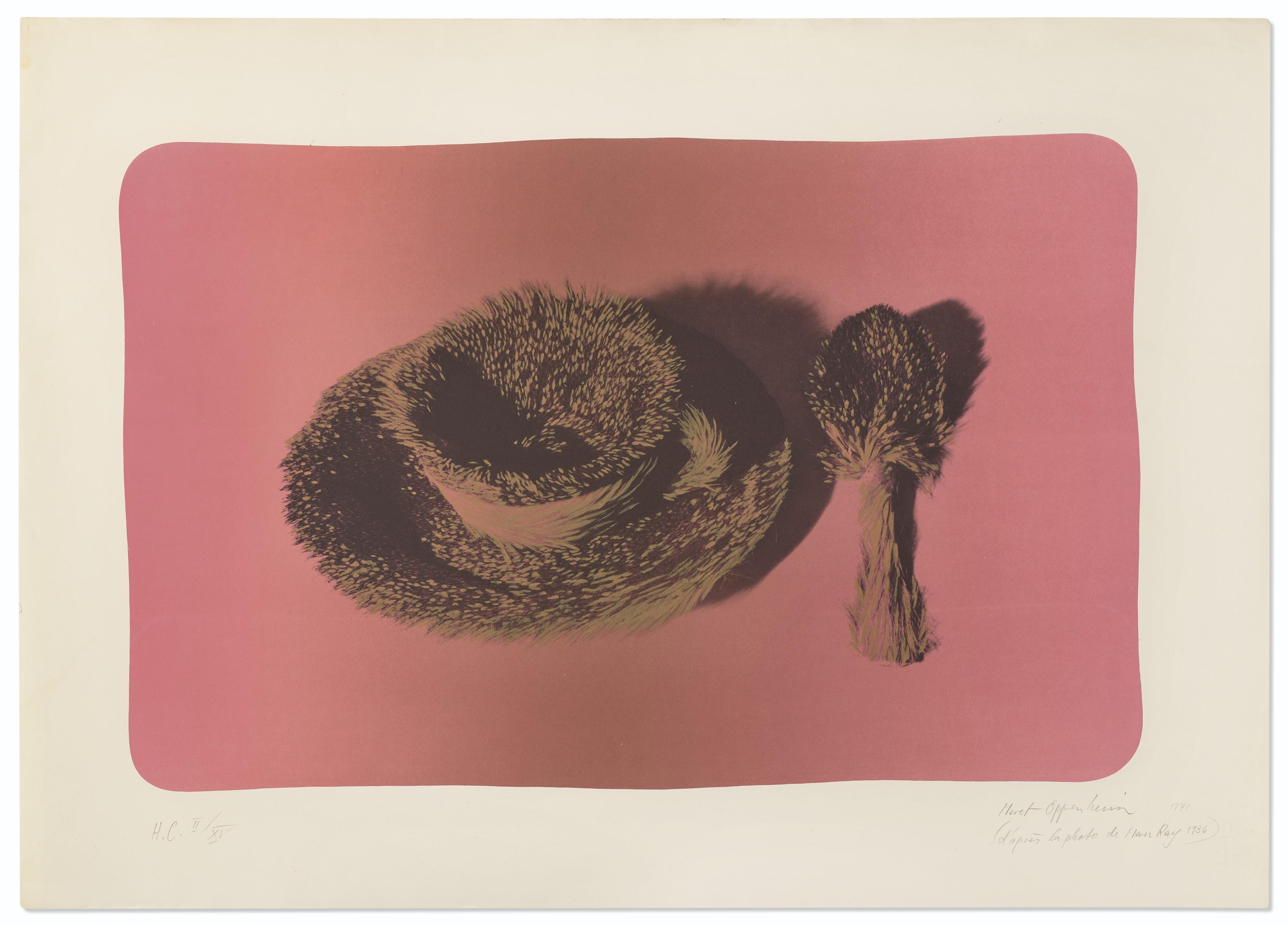 Meret Oppenheim - Pelztasse (fond rouge)