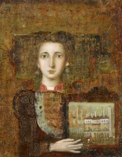 Mersad Berber - Ohne Titel (Bildnis einer jungen Frau)